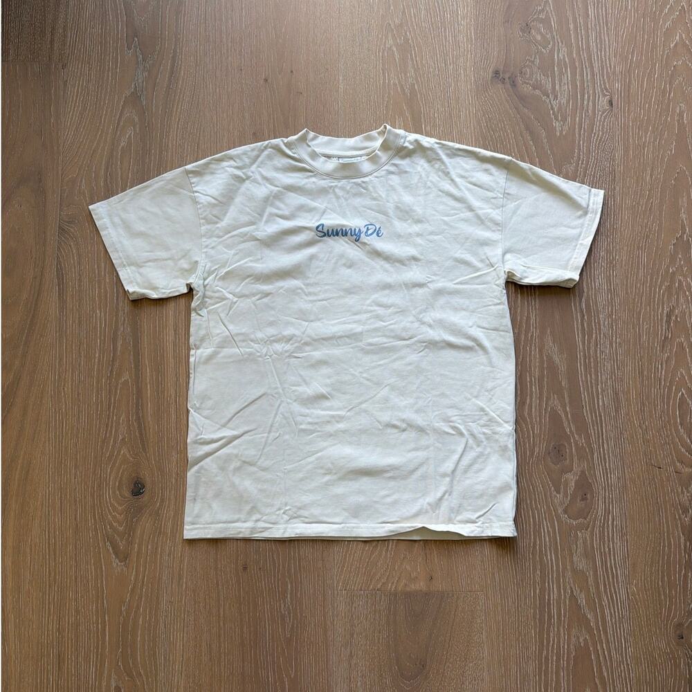 Sunny De Oversized Tee Gigi Size XS Pale Butter Yellow Blue